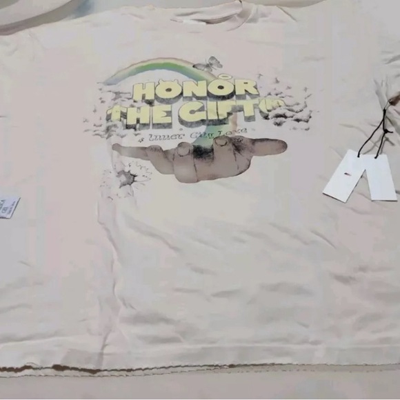 HONOR THE GIFT• Palms Graphic S/S Tee• Cream• Men's 3XL New W/Tags - Picture 3 of 9